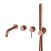 Смеситель Boheme встроенный + ручной душ + излив Uno Copper Brushed 464-3-CB цвет медь