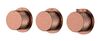 Смеситель Boheme встроенный с термостатом STICK DIAMOND COPPER BRUSHED 3-проходной 124-T-3-CB.1 цвет медь