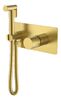 Гигиенический душ со смесителем Boheme Stick 127-MG Mat Gold c ручкой DIAMOND