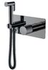 Гигиенический душ со смесителем Boheme Stick 127-SGM.2 Shine Gun Metal c ручкой TOUCH