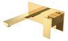Смеситель для раковины из стены Boheme Qubic Shinny Gold 475-G