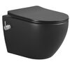 Унитаз подвесной Boheme Nero 961-SET-2-B Черный матовый с сиденьем Микролифт