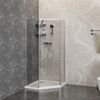 Душевой уголок Azario Сакура 900х900х1950 прозрачное стекло 6 мм, профиль хром (AZ-21C-90-CH-CL)