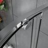 Душевой уголок Azario Шанхай 900х900х1950 четверть круга, прозрачное стекло 6 мм, профиль черный матовый (AZ-S43-90-MB-CL)