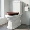 Унитаз Creo Ceramique DIJON 4/6 л, с коричневой крышкой дерево, микролифт, 710x395x845 DI1002+DI1003+DI1001N 00039827