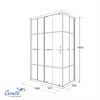 Душевое ограждение Ceruttispa МУЗА (MUZA) 120 N (120х80x195)