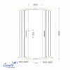 Душевое ограждение Ceruttispa ВИВА (VIVA) 90 N (90x90x195)