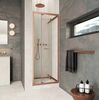 Душевая дверь Vegas-glass Z Inside 60 12 01 стекло прозрачное, профиль медь, 60х200 см. Размер регулировки 59-61 см.