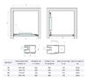Душевая дверь Vegas-glass Z Inside 60 04 07 стекло графит, профиль никель, 60х200 см. Размер регулировки 59-61 см.