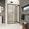 Душевая дверь Vegas-glass ZP Inside 130 02M Moru стекло Moru, профиль черный матовый, 130х200 см. Размер регулировки 129-131 см.