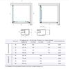 Душевой уголок Vegas-glass ZP+ZPV Inside 100*80 12 01 стекло прозрачное, профиль медь, 100х80 см