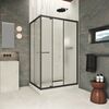 Душевой уголок Vegas-glass ZP+ZPV Inside 100*100 02M 10 стекло сатин, профиль черный матовый, 100х100 см