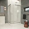 Душевой уголок Vegas-glass ZP+ZPV Inside 110*80 08 10 стекло сатин, профиль глянцевый хром, 110х80 см