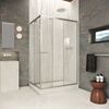 Душевой уголок Vegas-glass ZP+ZPV Inside 110*100 04 01 стекло прозрачное, профиль никель, 110х100 см