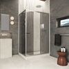 Душевой уголок Vegas-glass ZP+ZPV Inside 140*100 04 07 стекло графит, профиль никель, 140х100 см