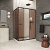 Душевой уголок Vegas-glass ZP+ZPV Inside 160*90 02M 05 стекло бронза, профиль черный матовый, 160х90 см