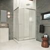 Душевой уголок Vegas-glass ZP+ZPV Inside 160*90 04 10 стекло сатин, профиль никель, 160х90 см