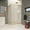 Душевой уголок Vegas-glass ZP+ZPV Inside 160*100 03 10 стекло сатин, профиль золото матовое, 160х100 см