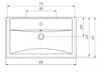 Комплект мебели ASB-Woodline Монте 80 бежевый (тумба, раковина и зеркало)