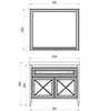 Комплект мебели ASB-Woodline Монте 100 бежевый (тумба, раковина и зеркало)