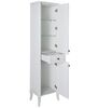 Комплект мебели ASB-Woodline Салерно 65 цвет белый / патина серебро (зеркало, тумба, раковина)