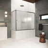 Шторка для ванны Vegas Glass ZV+ZVF Protec 160*80 11 10  профиль оружейная сталь, стекло сатин