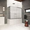 Шторка для ванны Vegas Glass ZV+ZVF Protec 170*90 11 Moru  профиль оружейная сталь, стекло Moru