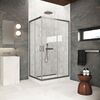 Душевой уголок Vegas Glass ZA-F Protec 95*70 11 01  профиль оружейная сталь, стекло прозрачное