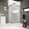 Душевой уголок Vegas Glass ZA-F Protec 95*80 11 10  профиль оружейная сталь, стекло сатин