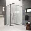 Душевой уголок Vegas Glass ZP+ZPV Protec 125*90 11 01  профиль оружейная сталь, стекло прозрачное