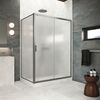 Душевой уголок Vegas Glass ZP+ZPV Protec 150*75 11 10  профиль оружейная сталь, стекло сатин