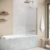 Шторка для ванны Vegas Glass EV ST NOVO h1500 76 04 Moru R  профиль никель, стекло Moru