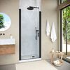 Душевая дверь в нишу Vegas Glass EP NOVO h2000 80 02М 01 профиль черный матовый, стекло прозрачное. Размер регулировки 77,5-82,5 см.