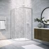 Душевой уголок Vegas Glass 110х110 см, ZS NOVO 110 01 01 профиль белый, стекло прозрачное