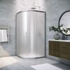 Душевой уголок Vegas Glass 110х110 см, ZS NOVO 110 07 10 профиль матовый хром, стекло сатин