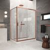 Душевой уголок Vegas Glass 180х100 см, ZP+ZPV Protec 180*100 12 01 профиль медь, стекло прозрачное