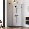 Душевая перегородка 100х195см, AM.PM X-Joy W94WI-100-F1-BTE стекло прозрачное, профиль черный матовый