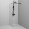 Душевая перегородка 100х195см, AM.PM X-Joy W94WI-100-F1-BTE стекло прозрачное, профиль черный матовый