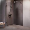 Душевая перегородка 100х195см, AM.PM X-Joy W94UWI-100-F1-BTE стекло прозрачное, профиль черный матовый