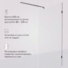Душевая перегородка 110х195см, AM.PM X-Joy W94WI-110-F1-BTE стекло прозрачное, профиль черный матовый