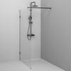 Душевая перегородка 110х195см, AM.PM X-Joy W94WI-110-F1-BTE стекло прозрачное, профиль черный матовый