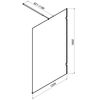 Душевая перегородка 120х195см, AM.PM X-Joy W94UWI-120-F1-BTE стекло прозрачное, профиль черный матовый
