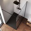 Душевая перегородка 120х200см, AM.PM Func W84WI-120-F1-BTE стекло прозрачное, профиль черный матовый