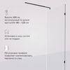 Душевая перегородка 80х195см, AM.PM X-Joy W94WI-80-F1-BTE стекло прозрачное, профиль черный матовый
