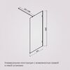 Душевая перегородка 90х195см, AM.PM X-Joy W94WI-90-F1-BTE стекло прозрачное, профиль черный матовый