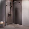 Душевая перегородка 90х195см, AM.PM X-Joy W94UWI-90-F1-BTE стекло прозрачное, профиль черный матовый
