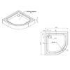 Акриловый душевой поддон 100 x 100 см, AM.PM Gem W90T-401-100W