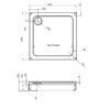 Акриловый душевой поддон 100 x 100 см, AM.PM Gem W90T-403-100W