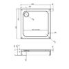 Акриловый душевой поддон 80 x 80 см, AM.PM Gem W90T-403-080W